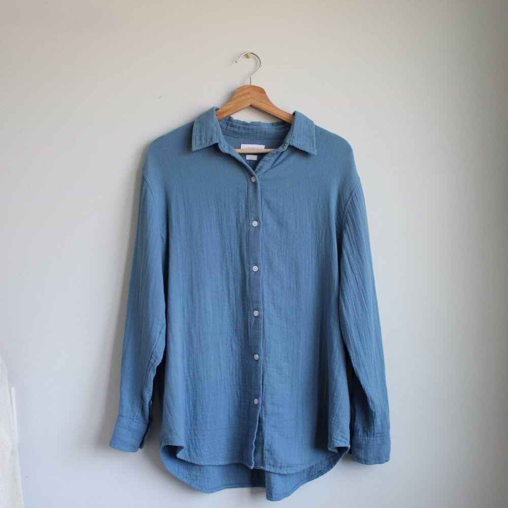 Aritzia Cotton Long Sleeve Button-up